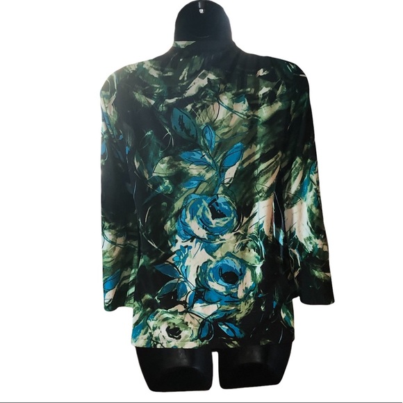 *124 Apt. 9 Floral Print Tie Neck Blouse - Picture 2 of 8